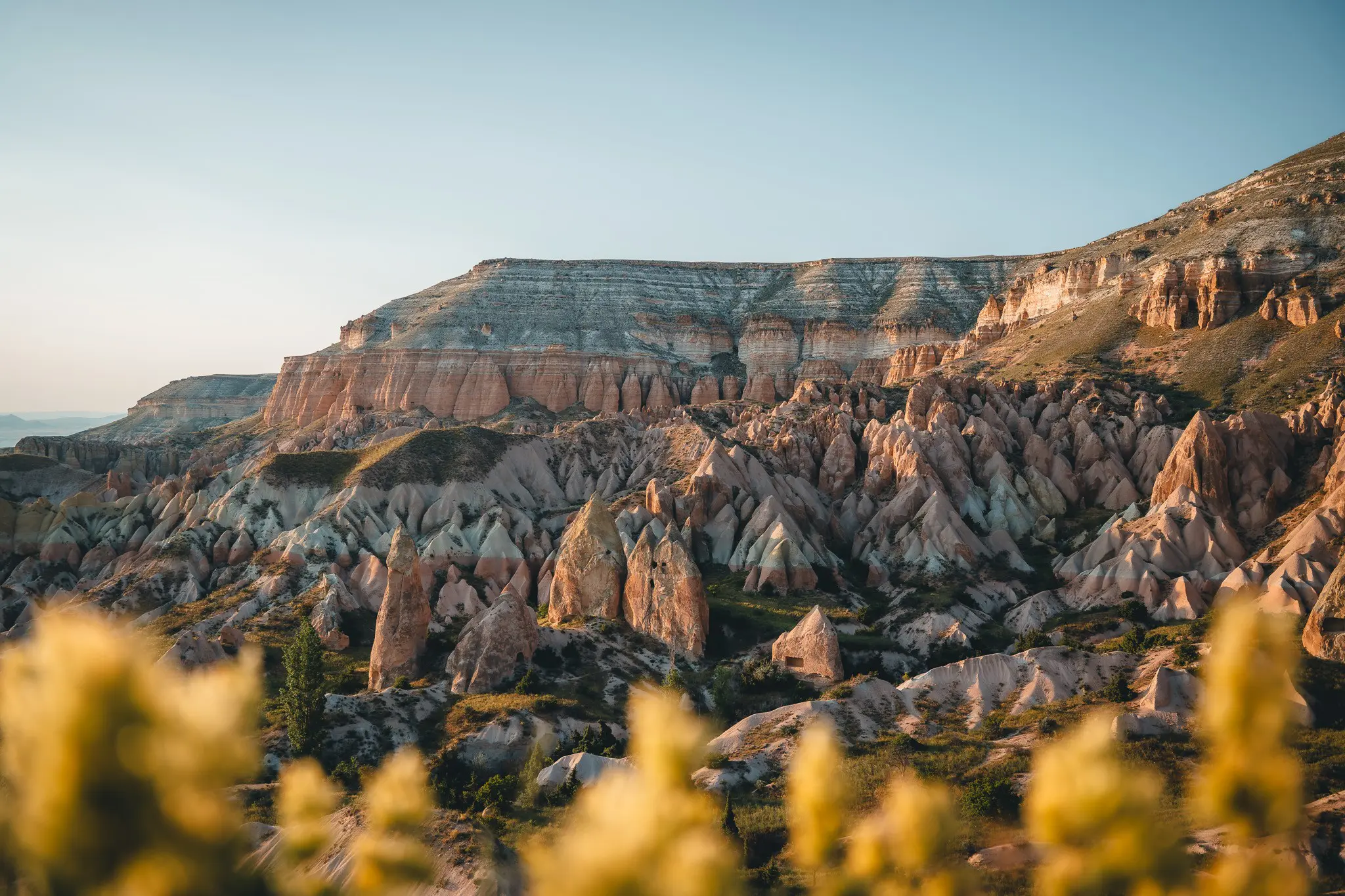 cappadocia landscape with fairy chimneys and rock formations